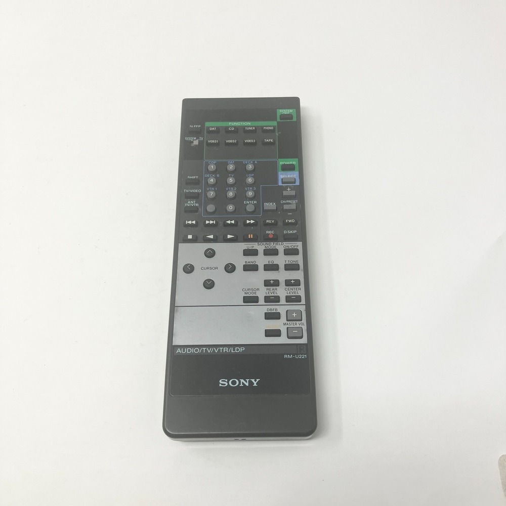 SONY RM-U221 Audio/TV/VTR/LDP Remote Control OEM Tested